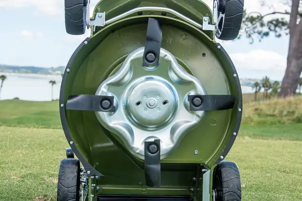 Rear discharge